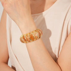 Gilded Capsule Resin Bangle
