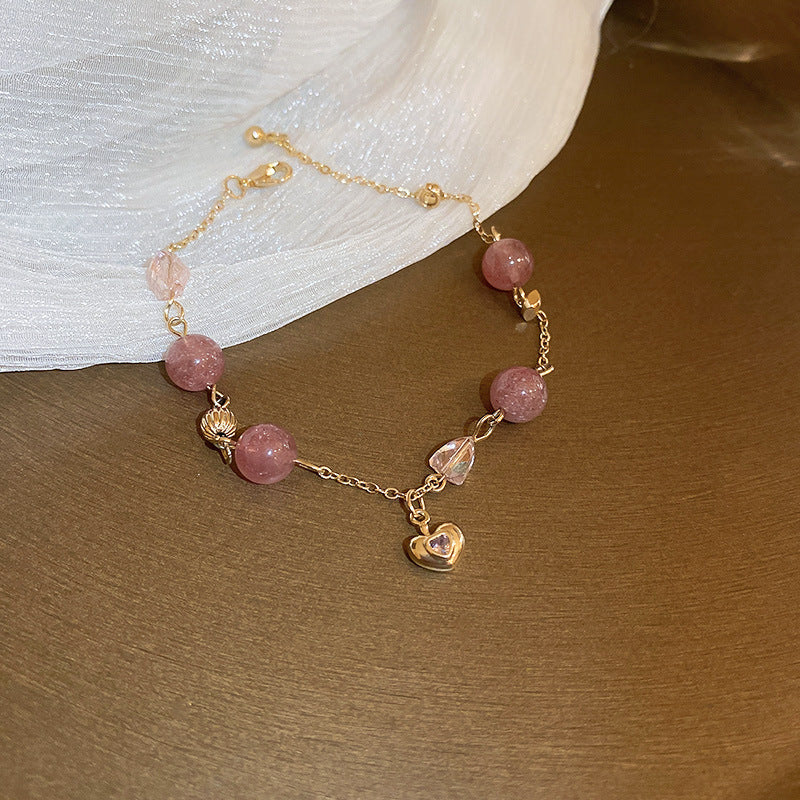 Stellar Moonlight Crystal Bracelet with star and moon charm – clear crystal beads