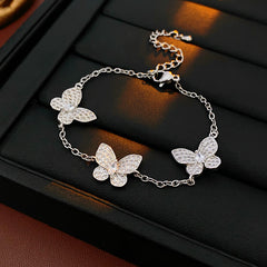Vintage Geometric Zircon Bracelet Series – Minimalist Chic Elegance