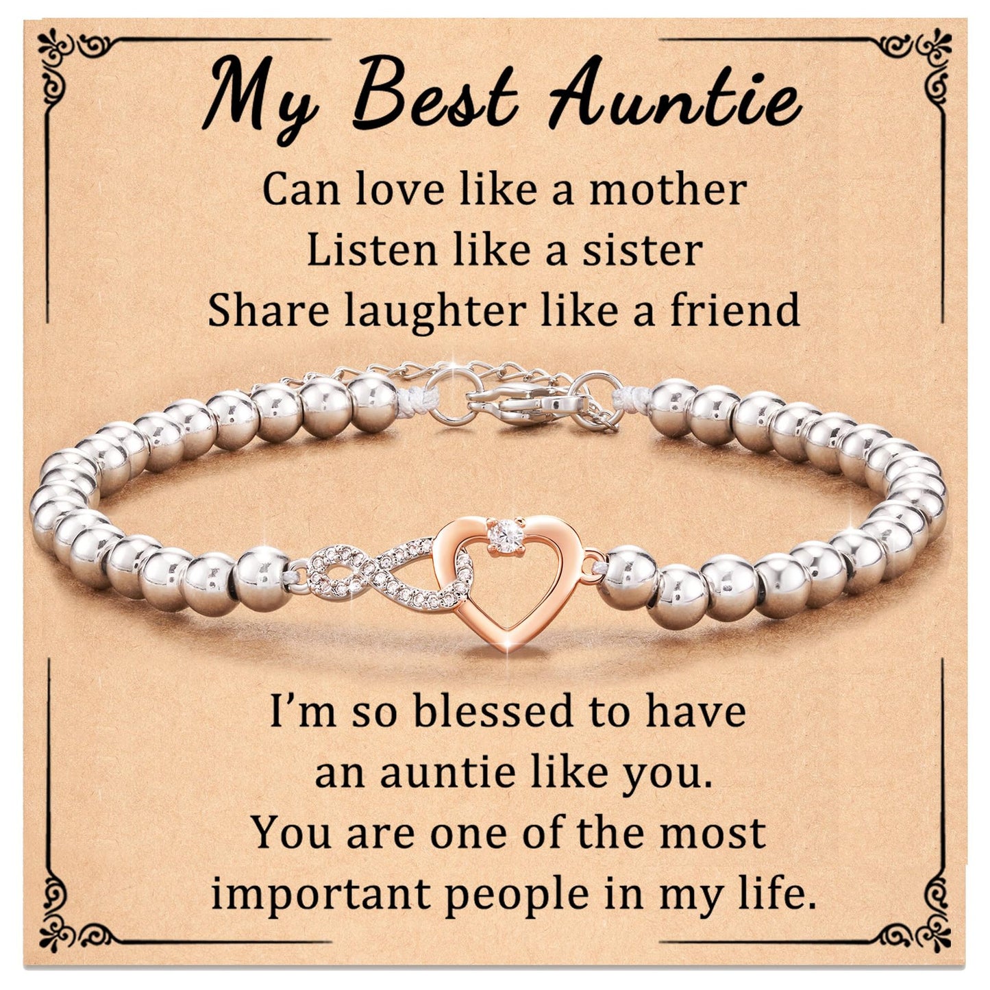 Bonded Hearts Message Card Bracelets