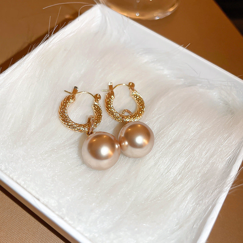 Vintage Pearl Stud Earrings Series – Courtly Chic Light Luxury