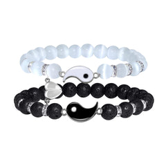 Yin & Yang Duo · Matching Couple Bracelets