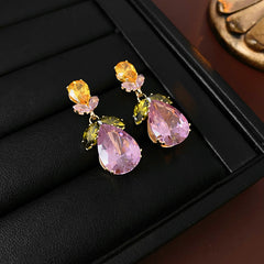 Celestial Leaf Zircon Drop Necklace Set