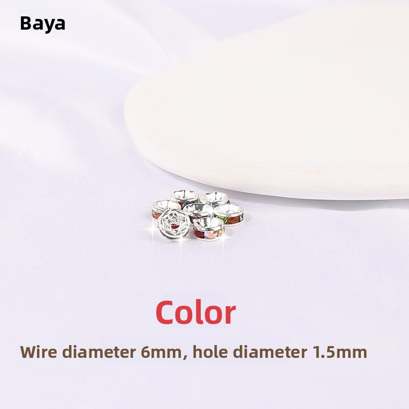 925 Silver Running Rings & Rhinestone Rondelle Spacers