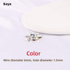 925 Silver Running Rings & Rhinestone Rondelle Spacers