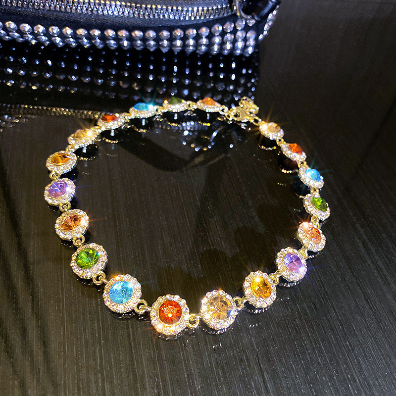 Gothic revival vintage necklace – exaggerated European light luxury statement jewelry with rhinestone and alloy designs