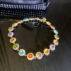 Gothic revival vintage necklace – exaggerated European light luxury statement jewelry with rhinestone and alloy designs