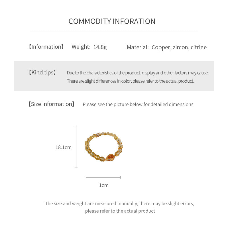 Sunlit Heart Gem Bracelet with golden crystal beads and heart-shaped zircon charm – Glazenya