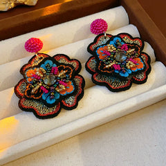 Vintage Butterfly & Heart Collection – handmade embroidery earrings, rings, and necklaces with butterfly and heart motifs in light luxury retro chic style
