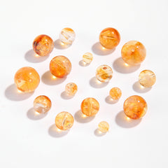 Aura Spire · Yellow Tower Quartz Rounds (4–12mm)