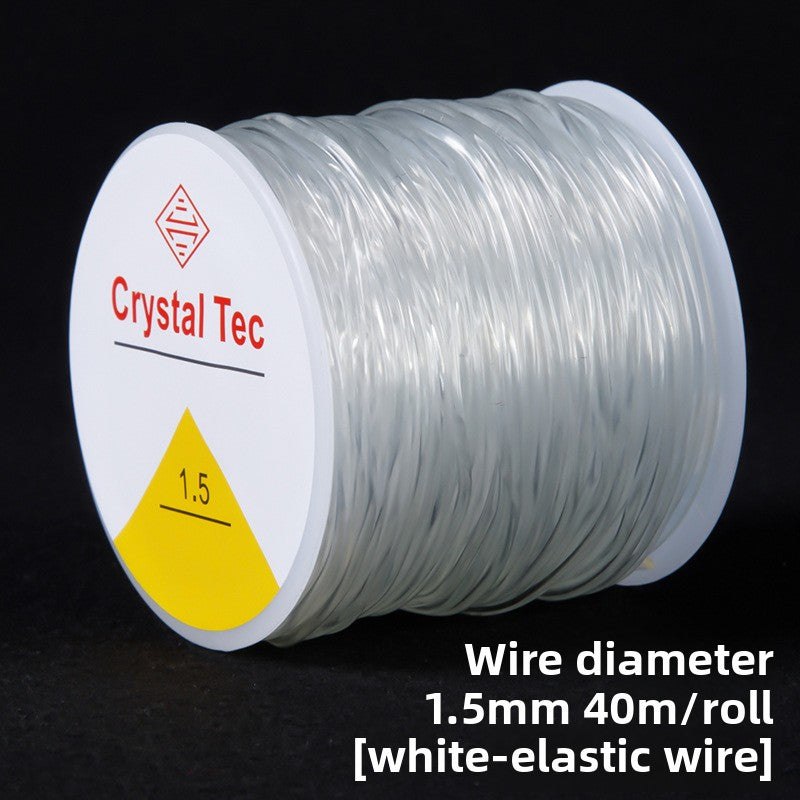 Crystal Elastic Beading Cord – Clear Stretch Jewelry String (0.5–1.5 mm, 5–120 m)