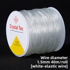 Crystal Elastic Beading Cord – Clear Stretch Jewelry String (0.5–1.5 mm, 5–120 m)