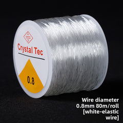Crystal Elastic Beading Cord – Clear Stretch Jewelry String (0.5–1.5 mm, 5–120 m)