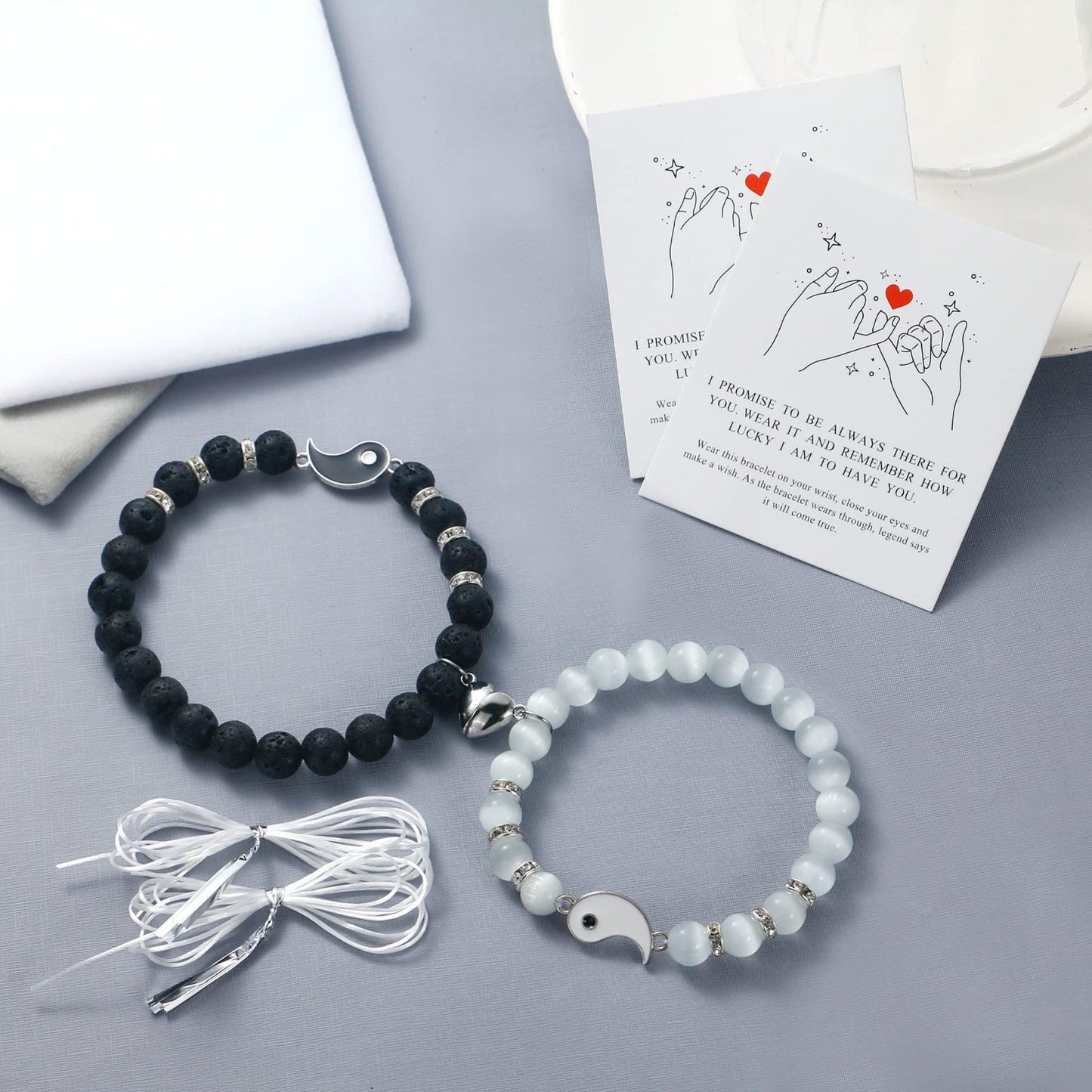 Yin & Yang Duo · Matching Couple Bracelets