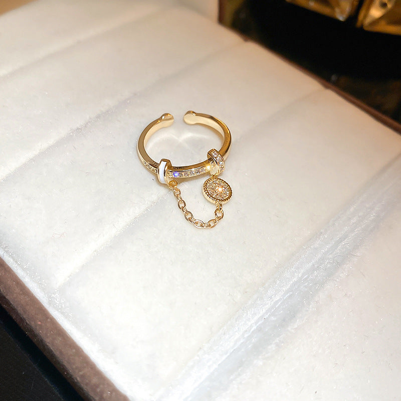 Vintage Open Ring Series – copper adjustable rings with floral, geometric, enamel, and zircon designs in retro chic style
