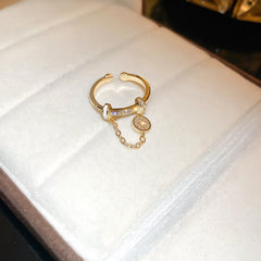Vintage Open Ring Series – copper adjustable rings with floral, geometric, enamel, and zircon designs in retro chic style
