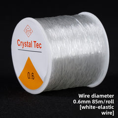 Crystal Elastic Beading Cord – Clear Stretch Jewelry String (0.5–1.5 mm, 5–120 m)