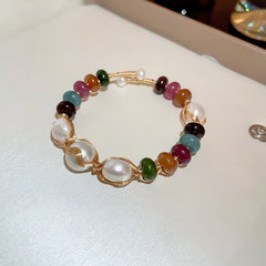 Multi-style cat’s eye and pearl bracelet collection – chic women’s accessories
