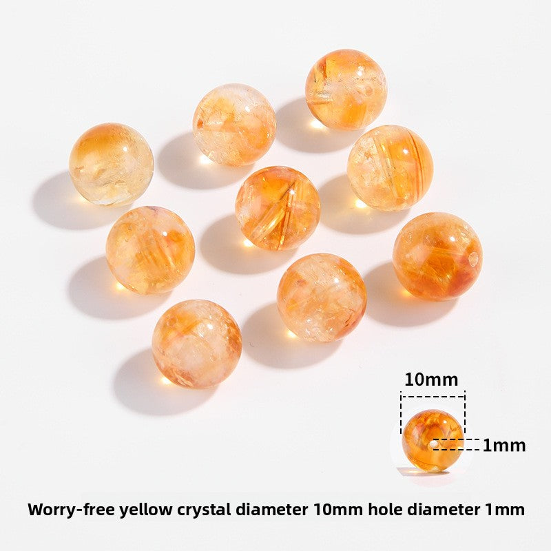 Aura Spire · Yellow Tower Quartz Rounds (4–12mm)