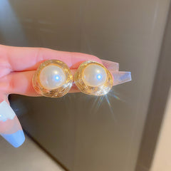 Vintage Pearl Stud Earrings Series – Courtly Chic Light Luxury