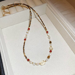 Sun Pendant Beaded Necklace Collection – Titanium Steel & Natural Stone Designs
