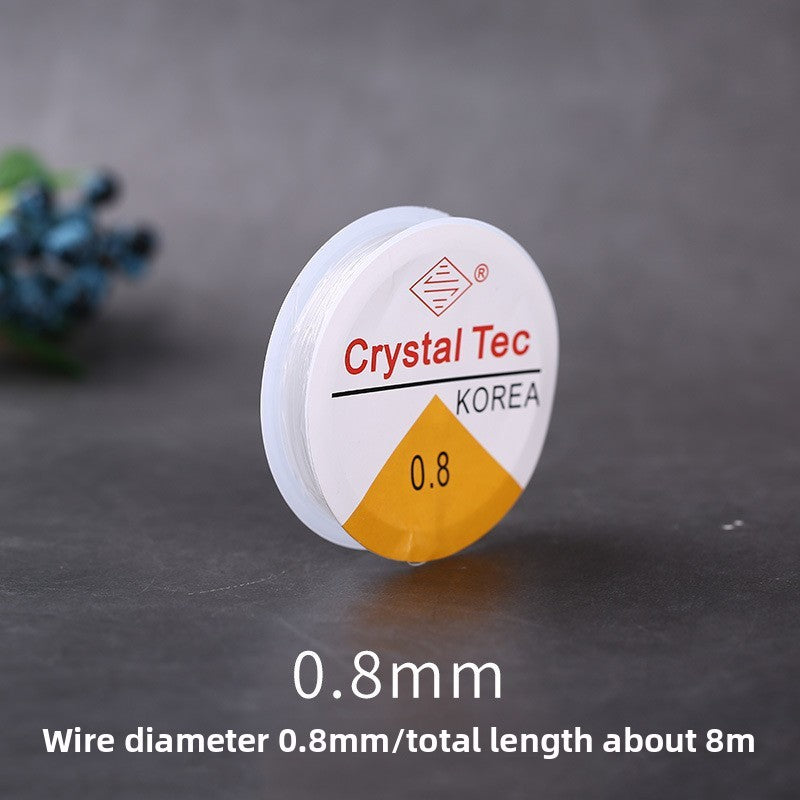 Crystal Elastic Beading Cord – Clear Stretch Jewelry String (0.5–1.5 mm, 5–120 m)