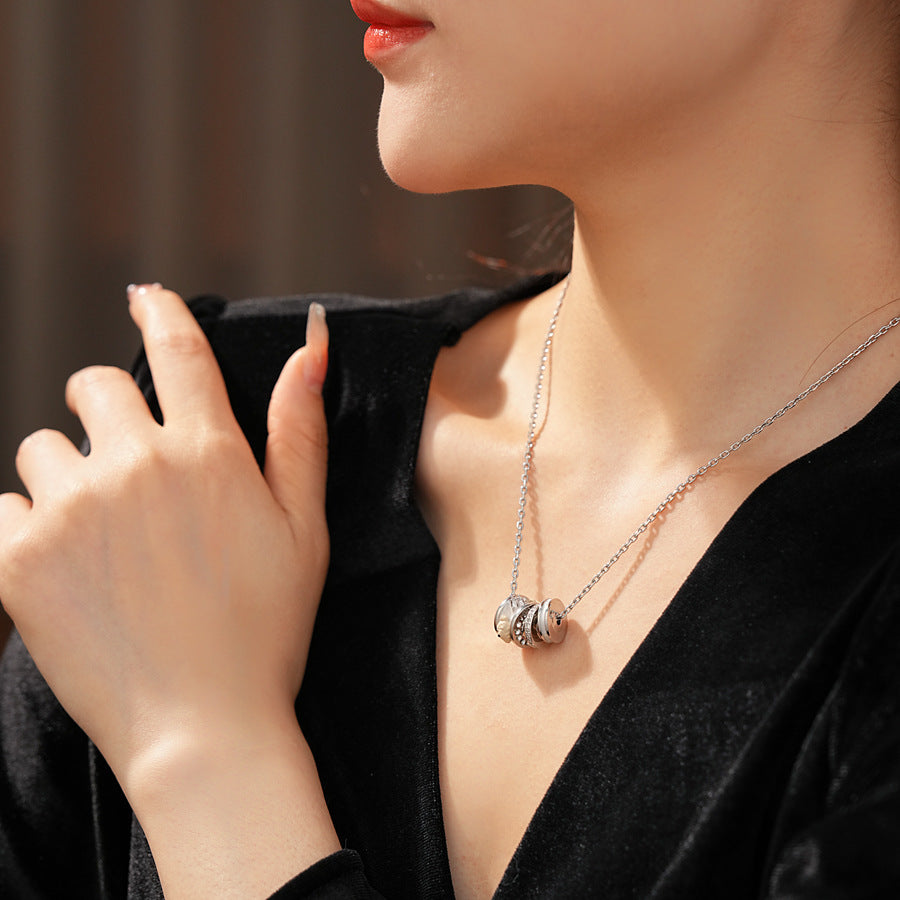Ivory Glow Barrel Charm Collection – Necklace, Bracelet & Right-Ear Cuff