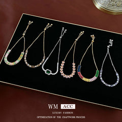 Zircon Adjustable Bracelet Series – multiple variations displayed