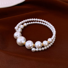 Glazenya Irregular Cross Pearl Choker — close-up of cross motif and pearls