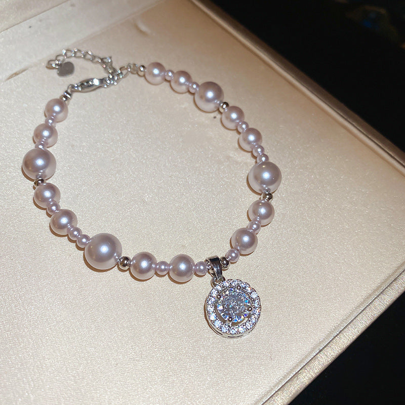 Rosélia Pearl Duo Necklace & Bracelet – French Vintage Chic