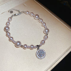 Rosélia Pearl Duo Necklace & Bracelet – French Vintage Chic