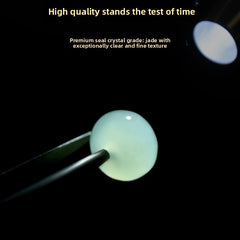 Gradient Hetian (nephrite) jade bracelet hand-strung with 8 mm polished round beads — Serene Gradient Hetian Jade Bead Bracelet.