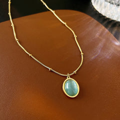 Versatile Minimalist Titanium Steel Pearl Pendant Necklace