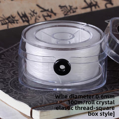 Crystal Elastic Beading Cord – Clear Stretch Jewelry String (0.5–1.5 mm, 5–120 m)