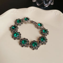 Crystal Bloom Bracelet Series – multiple floral variations displayed
