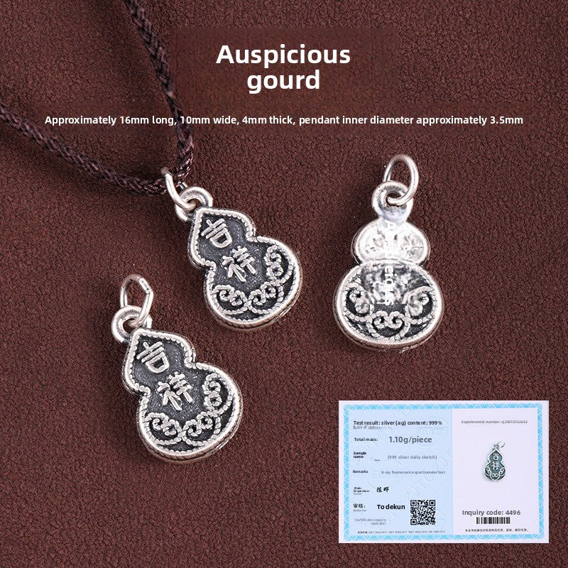 Relic Gleam 999 silver pendant, oxidized vintage finish