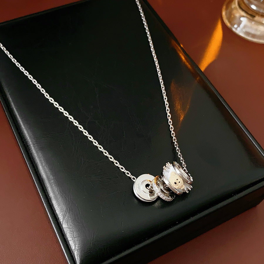 Ivory Glow Barrel Charm Collection – Necklace, Bracelet & Right-Ear Cuff