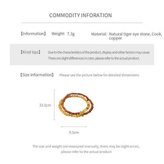 Double-strand yellow and brown beaded wrap bracelet with a small green bezel accent — Golden Harvest Wrap Bracelet Set by Glazenya.