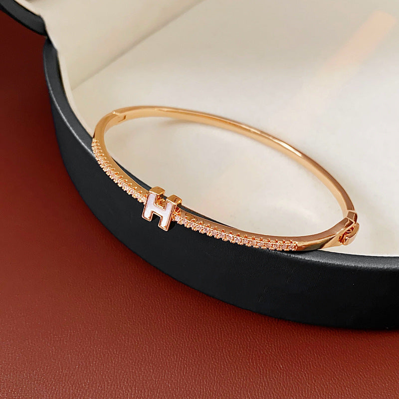 Vintage Geometric Zircon Bracelet Series – Minimalist Chic Elegance