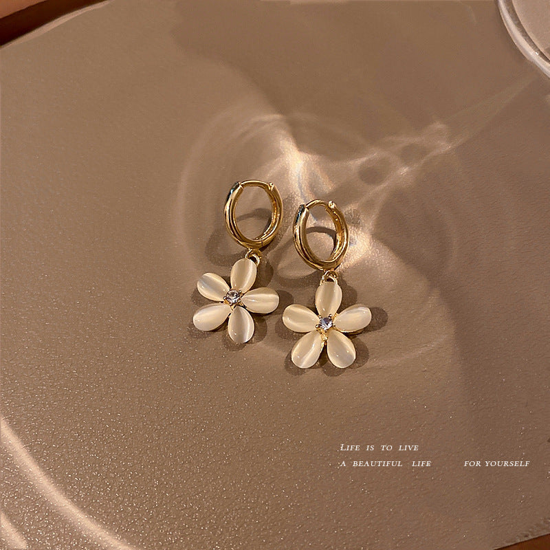 Camellia & Bow Earring Collection – Chic Light Luxury Retro Series