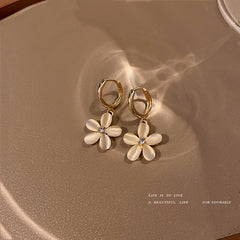 Camellia & Bow Earring Collection – Chic Light Luxury Retro Series