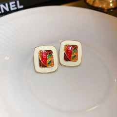 Artisan Enamel Mosaic Earrings Collection