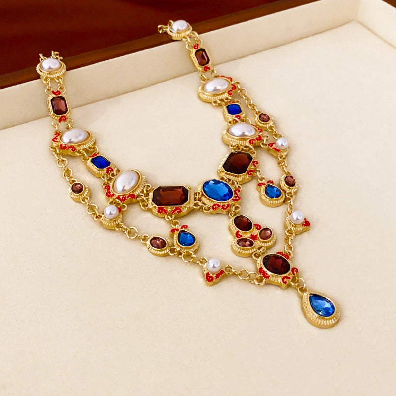 Medieval Luxe Statement Necklace – Vintage Geometric Series