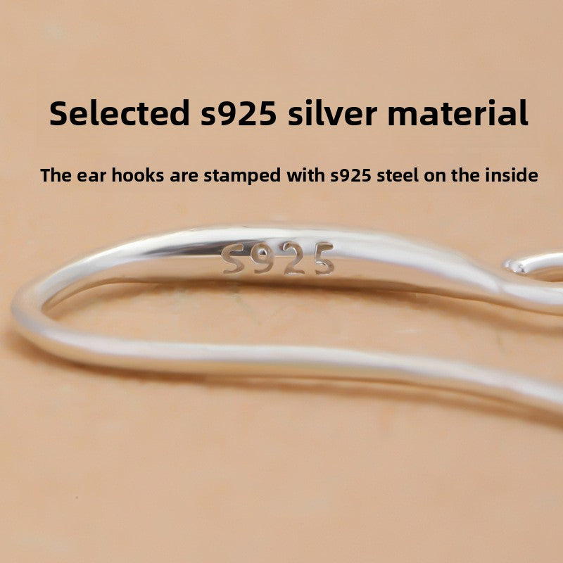 ArcGlow S925 sterling silver ear hooks, 15×9 mm with ~1.5 mm open loop.