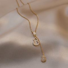 Eternal Moon Heart Necklace