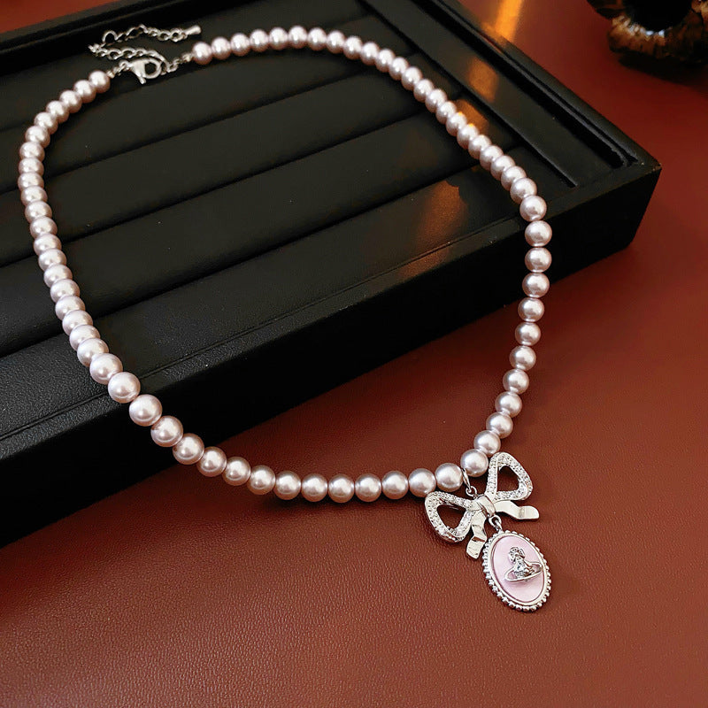 Rosélia Pearl Duo Necklace & Bracelet – French Vintage Chic