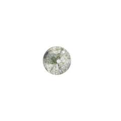 Green Phantom Quartz round beads with moss-like inclusions, polished finish, sizes 6/8/10 mm — Verdant Phantom.