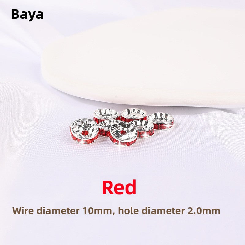 925 Silver Running Rings & Rhinestone Rondelle Spacers