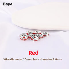 925 Silver Running Rings & Rhinestone Rondelle Spacers