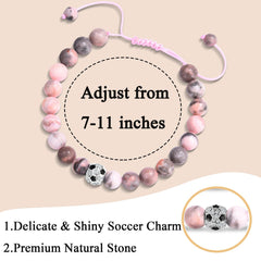 Goal Getter · Pink Zebra Jasper Soccer Bracelet